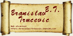 Branislav Trmčević vizit kartica